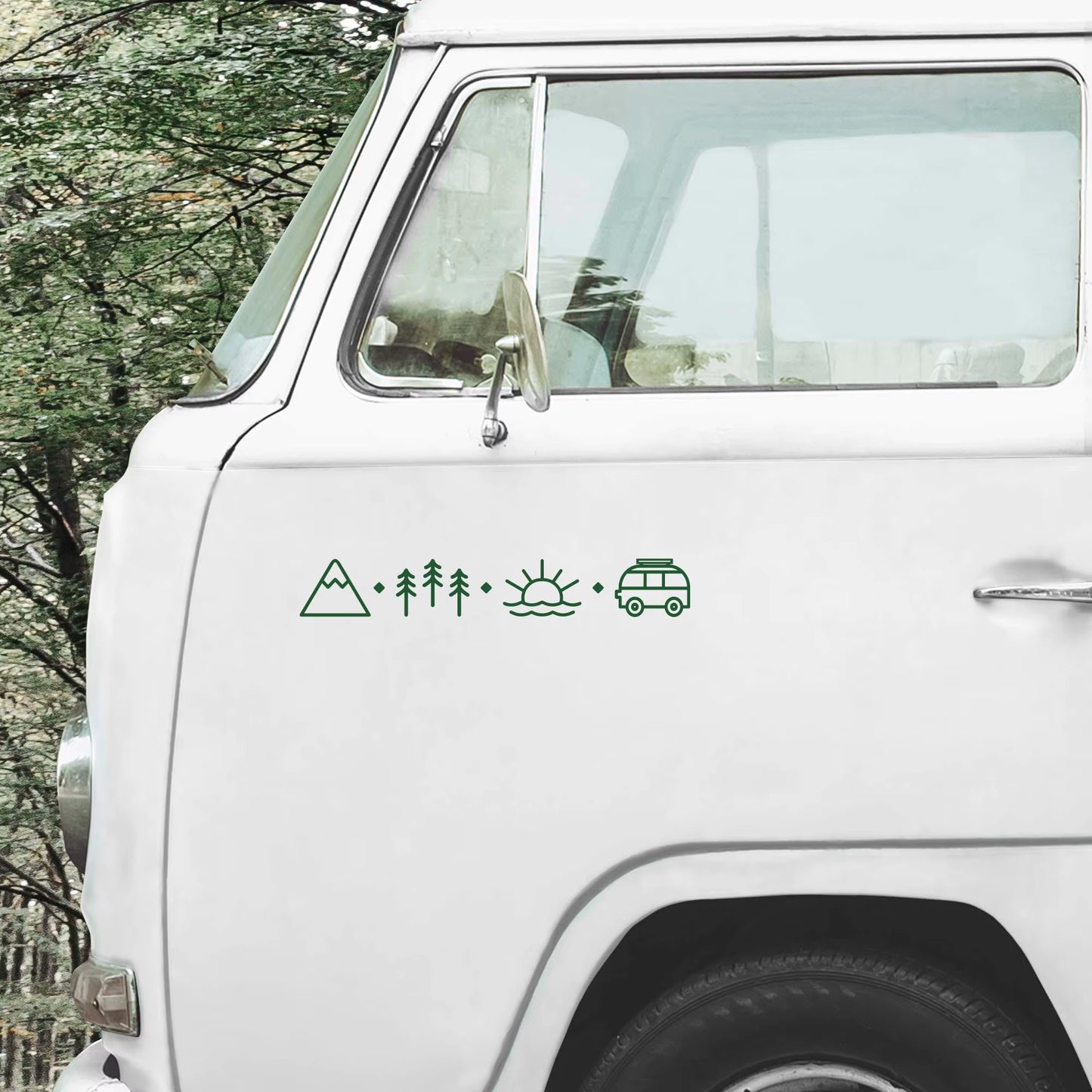 Camper Van Caravan Car Stickers Rv Vanlife Nature Design Camping Decals Decor Accessories Waterproof Tunning Decoration Vinyl