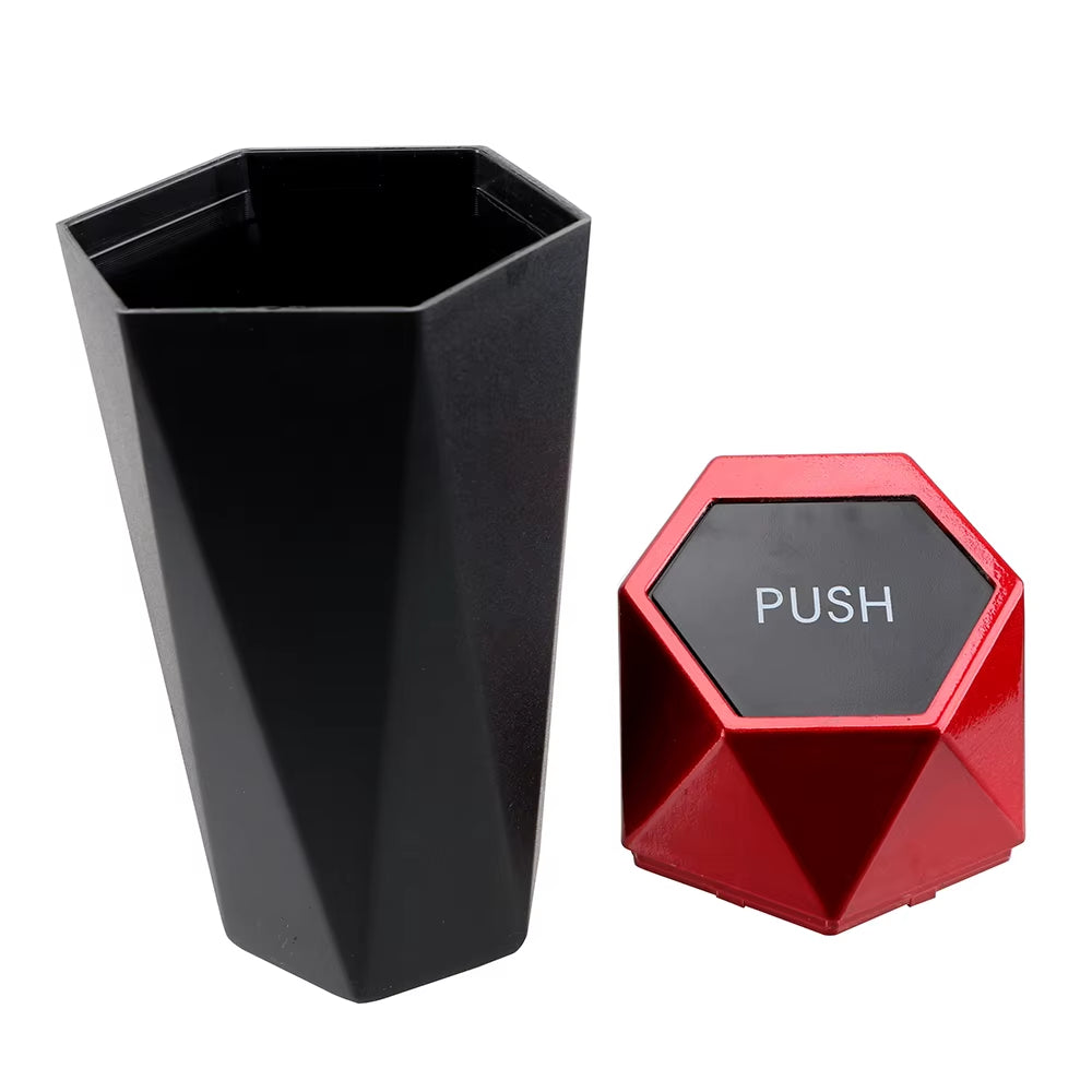 Car Interior Mini Trash Can Dustbin Garbage Bin Storage Case Bucket Push Lid Accessories Universal Caravan RV Truck off Road 4X4
