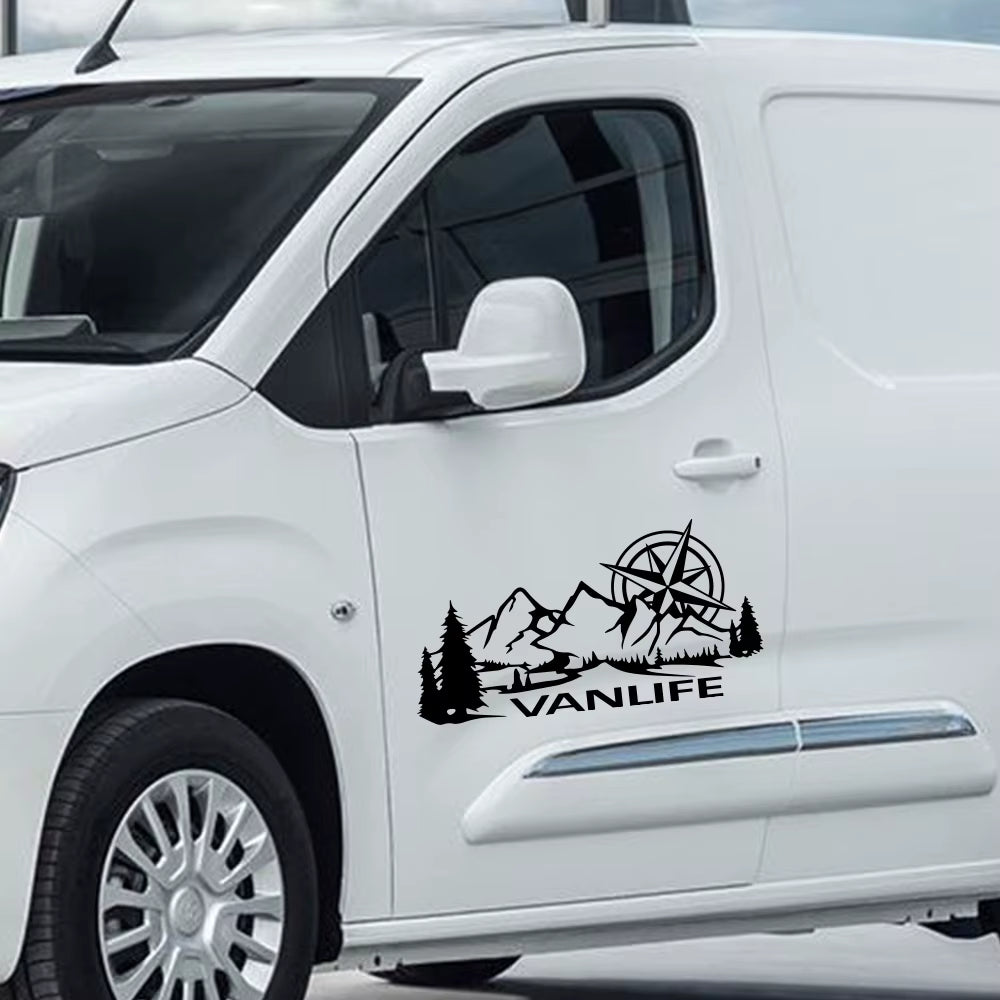 Car Body Side Stickers Camper Van Life Vanlife Decor Decal Vinyl Decoration for Truck RV Bus Caravan Minivan Auto Accessories