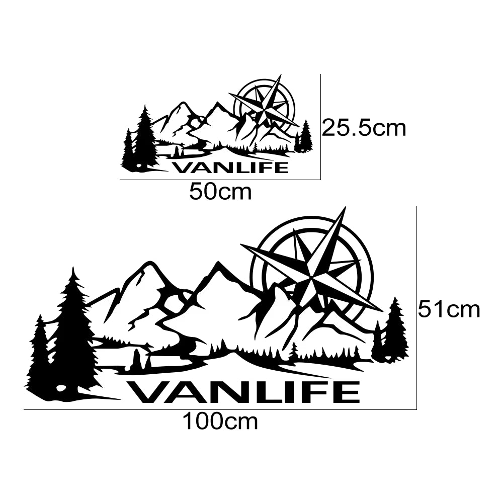 Car Body Side Stickers Camper Van Life Vanlife Decor Decal Vinyl Decoration for Truck RV Bus Caravan Minivan Auto Accessories